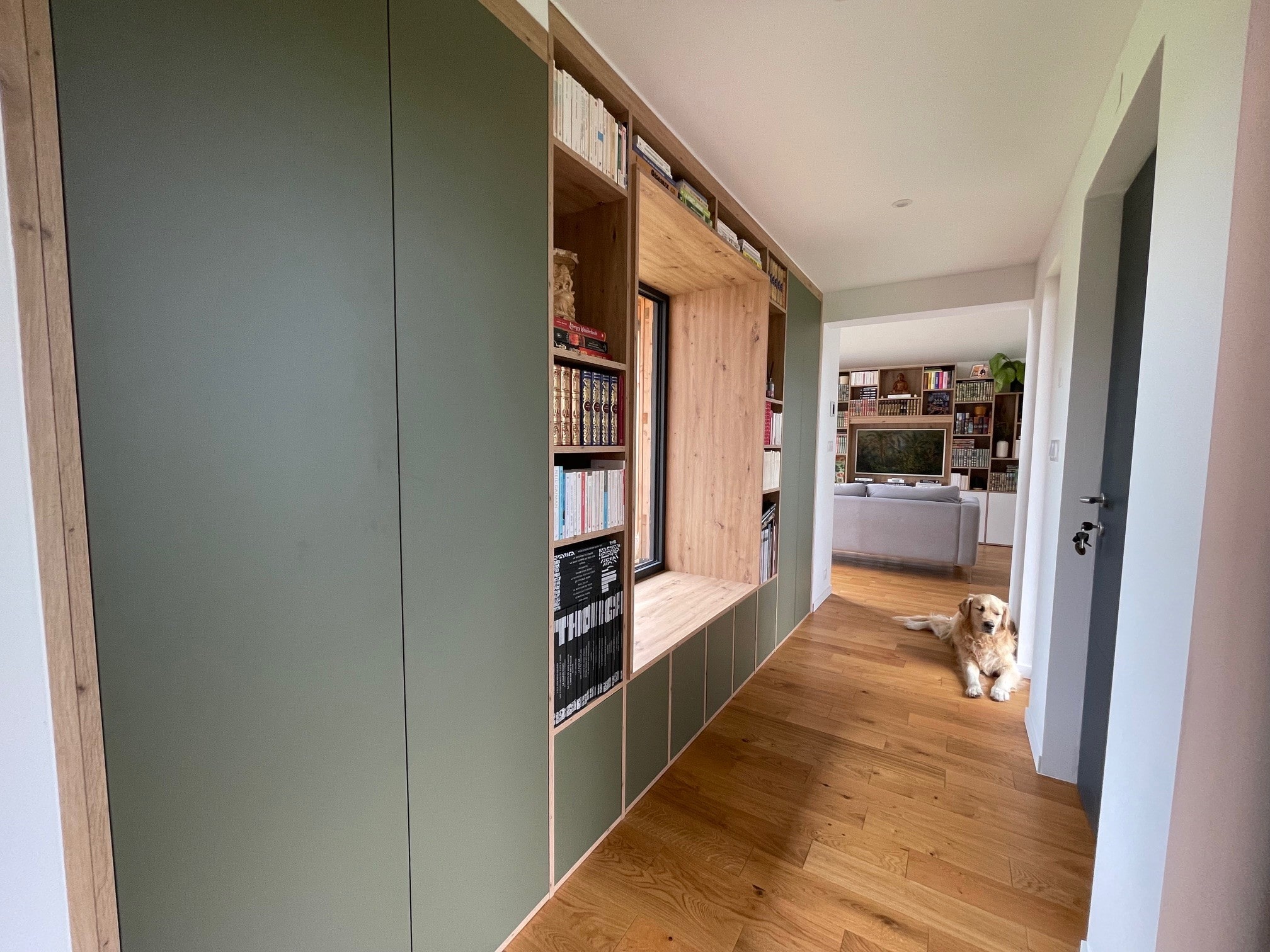 meuble banquette sur mesure entrée