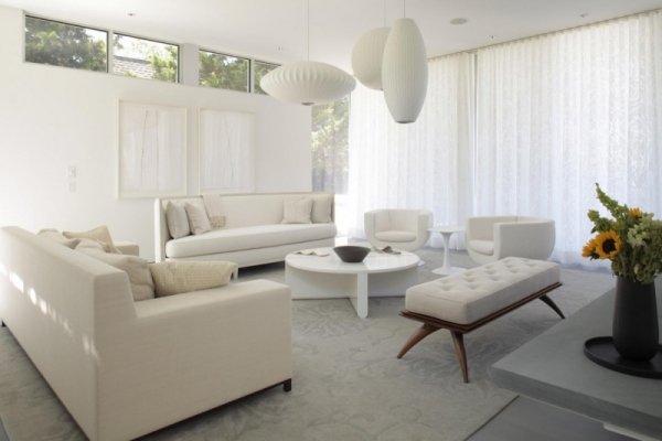 Conseils déco pour un salon blanc total look - Made in meubles