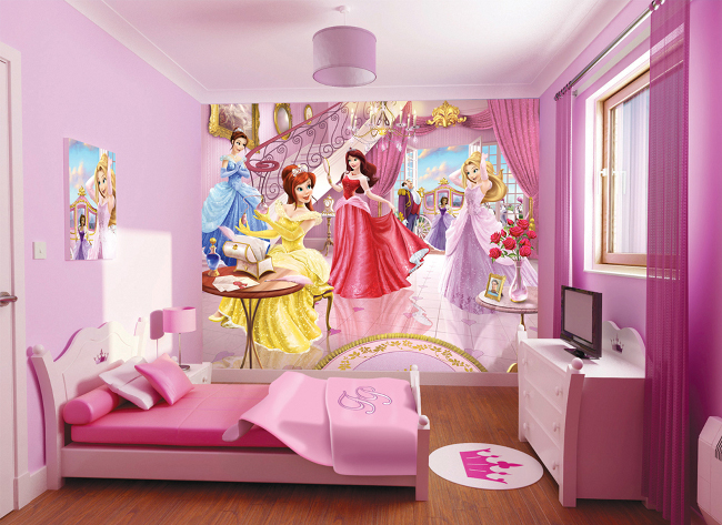 chambre princesse fille rose moderne décoration meuble sur mesure