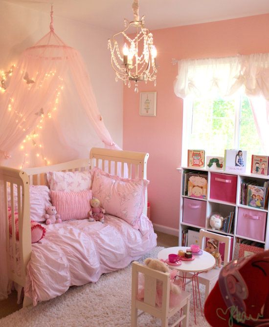 chambre princesse fille rose moderne décoration meuble sur mesure