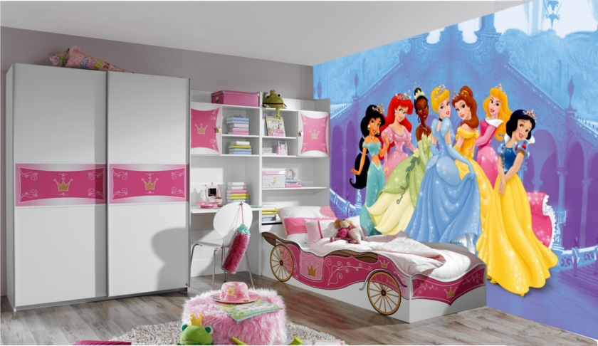 chambre princesse fille rose moderne décoration meuble sur mesure