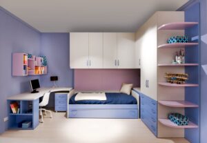 Dressing en angle pour chambre enfant