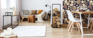 Intérieur bois esprit hiver scandinave