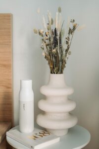 mobibam fleurs séchées vase blanc tendance déco