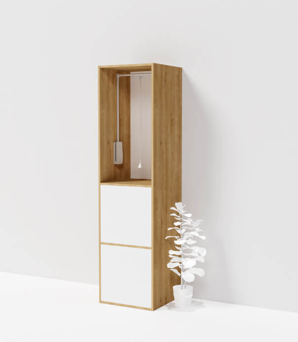 dressing sur mesure une colonne bois blanc