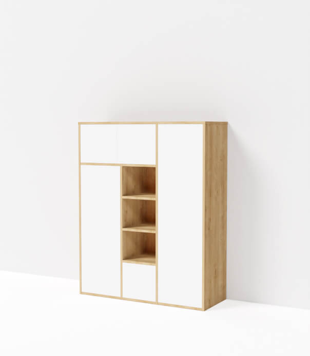meuble bas blanc premium