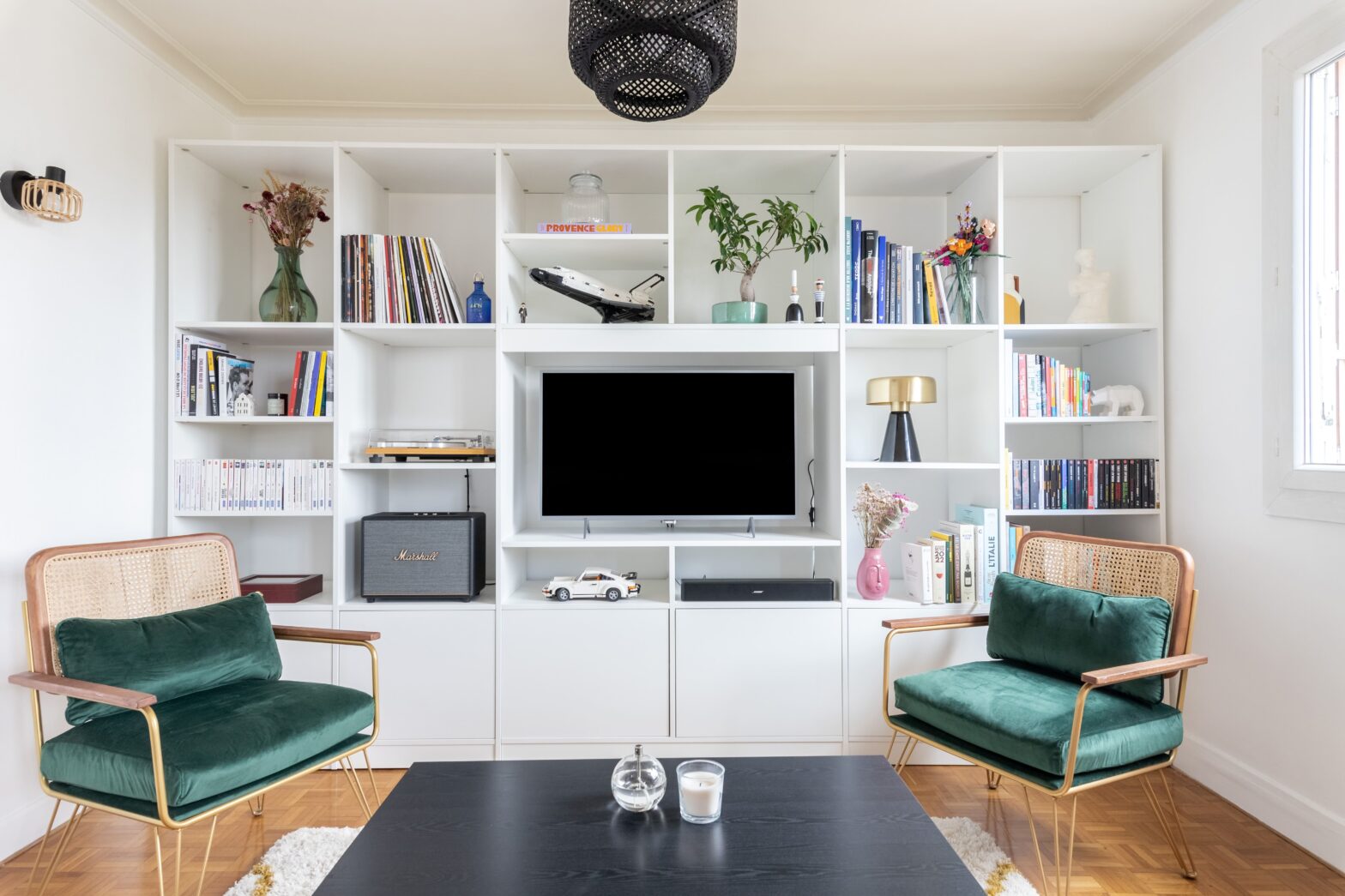 meuble tv sur mesure blanc salon design