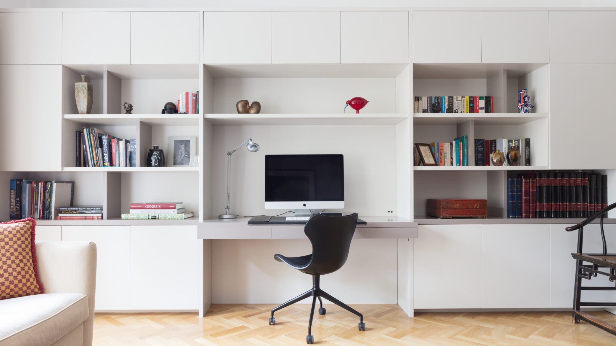 meuble bureau bibliothèque blanche tablette livre