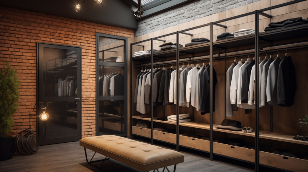 dressing sur mesure acier bois loft industriel