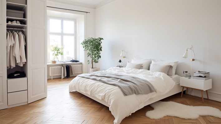 dressing sur mesure blanc chambre moderne scandinave